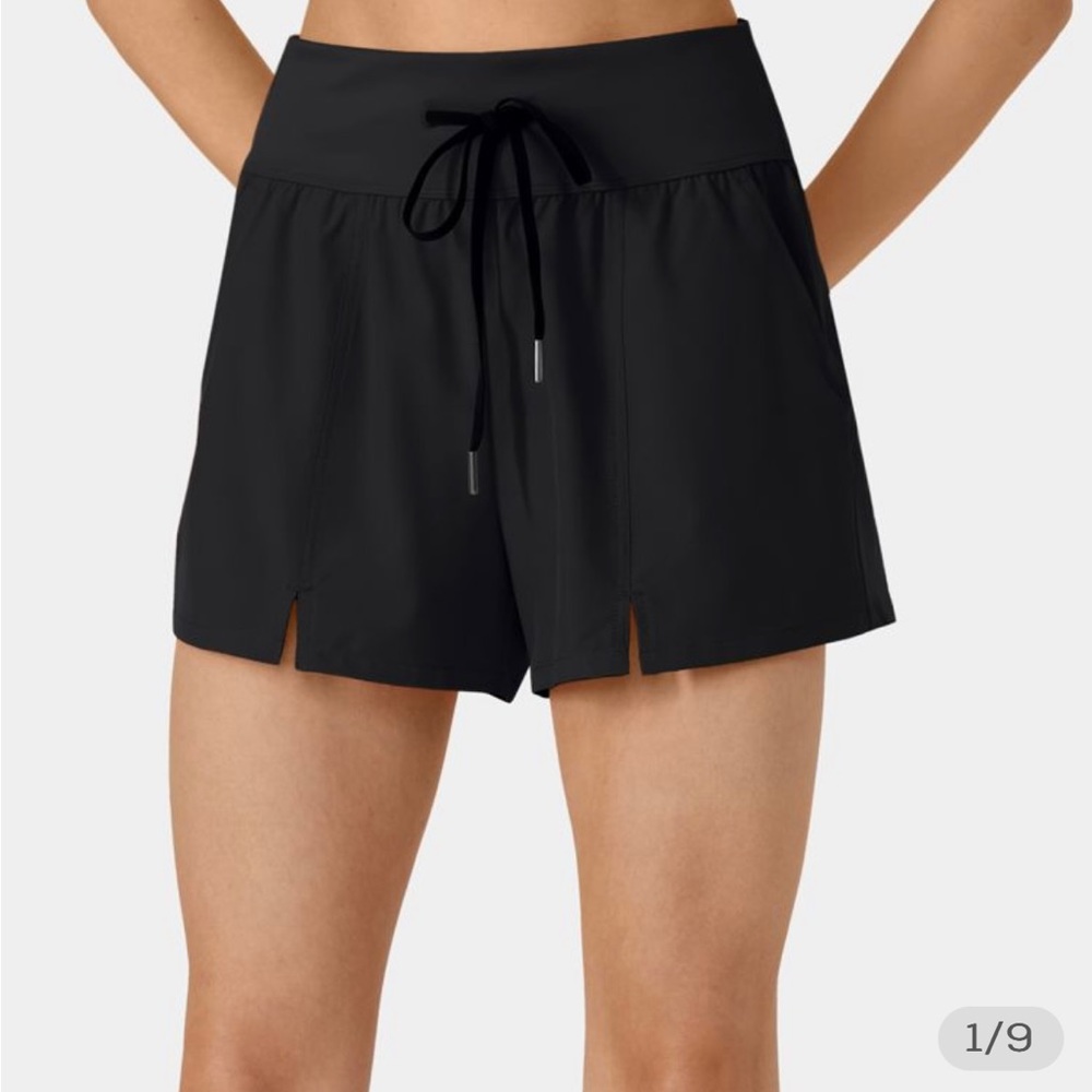 HALARA Breezeful High Waisted Drawstring Side Pocket Split Quick Dry Shorts 3” - Picture 4 of 4